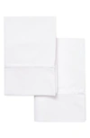 MELANGE HOME SINGLE EMBROIDERED LINE 300 THREAD COUNT 100% COTTON PILLOWCASES