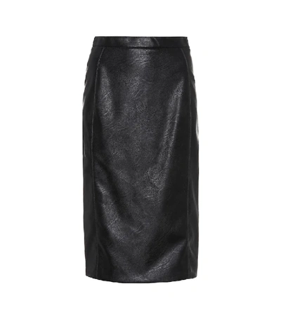 Stella Mccartney Faux Leather Pencil Skirt In Black