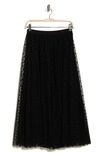 Dr2 By Daniel Rainn Swiss Dot A-line Skirt In Black