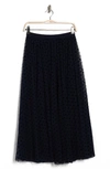 Dr2 By Daniel Rainn Swiss Dot A-line Skirt In Navy