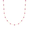 RS PURE BY ROSS-SIMONS PINK TOURMALINE BEAD STATION NECKLACE IN 14KT YELLOW GOLD