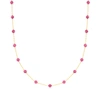 Rs Pure By Ross-simons Pink Tourmaline Bead Station Necklace In 14kt Yellow Gold In Pink