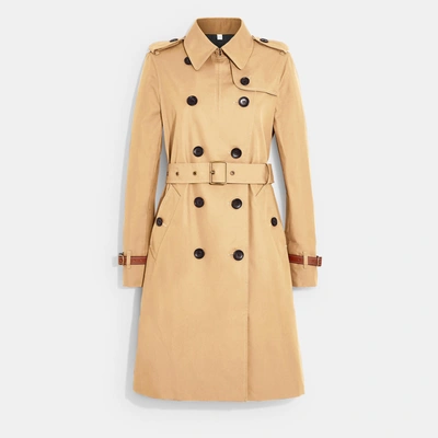 Coach Outlet Icon Trench Coat In Organic Cotton And Recycled Polyester In Pink