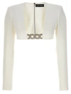 DAVID KOMA DAVID KOMA TOP '3D CRYSTSAL CHAIN AND SQUARE NECK'