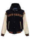 Dsquared2 Varsity Wool Blend Bomber Jacket In Multicolor