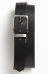 Fossil 'brandon' Twist Reversible Leather Belt In Black/ Brown