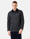 Barbour Ashby Wax Jacket Navy In Black