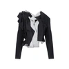 Comme Des Garçons Deconstructed Jacket In Black