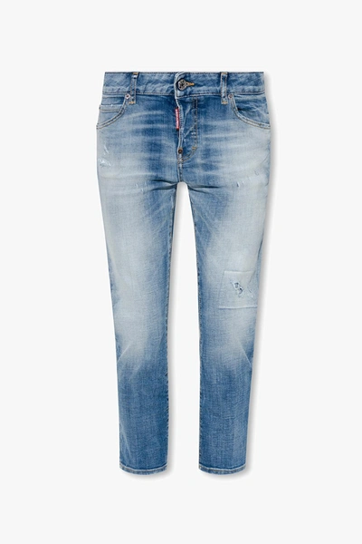 Dsquared2 Cool Girl Cropped Jeans In Denim