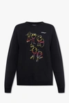 Off-white Logo Printed Crewneck Sweatshirt In Black/multicolor
