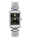 Versace Tonneau Bracelet Watch In Silver