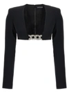 David Koma Top '3d Crystal Chain And Square Neck'