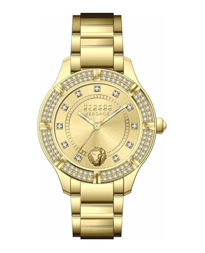 Versus Women's Canton Road Gold Ion Plated Stainless Steel Bracelet Watch 36mm In Multi