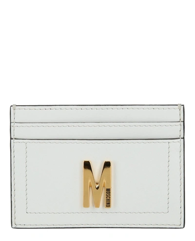 Moschino M-plaque Card Holder In White