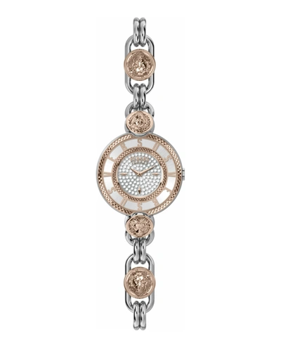 Versus Women's Les Docks Petite 2 Hand Quartz Rose Two-tone Stainless Steel Watch, 30mm In Multi