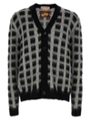 Marni Check Mohair-blend Cardigan