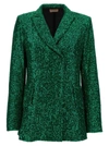 Le Twins Green Double-breasted Blazer