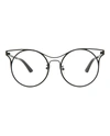 Mcq By Alexander Mcqueen Mq0174oa 001 Cat Eye Eyeglasses Mx In Multi