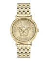 Versace Women's Swiss V-dollar Gold Ion Plated Bracelet Watch 37mm In Gold