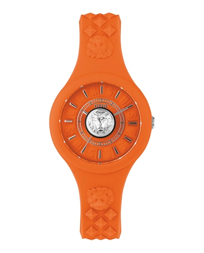 Versus Fire Island Silicone Watch In Orange