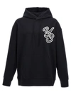 Y-3 Adidas Y 3 Black Logoed Hoodie
