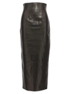 Khaite Black 'the Loxley' Leather Maxi Skirt
