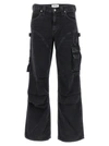 Agolde Wide Leg Cargo Jeans With Contrast Stitching