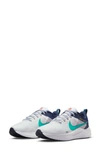 Nike Women's Downshifter 12 Road Running Shoes In White/ Jade/ Obsidian/ Red
