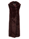 Philosophy Di Lorenzo Serafini Philosophy Extra Long Faux Fur Vest In Red