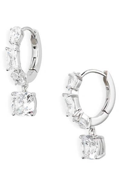 Nadri Rockstars Cubic Zirconia Drop Earrings In Rhodium