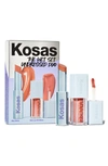 KOSAS THE WET SET: UNDRESSED LIP DUO (LIMITED EDITION) $34 VALUE