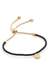 Monica Vinader Linear Disc Friendship Bracelet In 18k Gold Vermeil