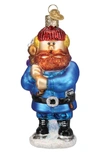 Old World Christmas Yukon Cornelius Glass Ornament In Blue/ Red/ Purple