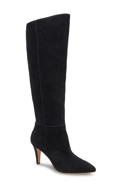 Dolce Vita Haze Knee High Boot In Onyx Suede