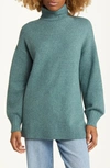 Bp. Oversize Turtleneck Sweater In Green Pine