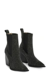 Allsaints Women's Ria Sparkle Pull On High Heel Chelsea Boots In Black