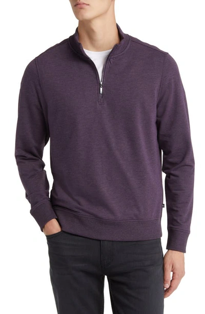 Robert Barakett Halton Quarter Zip Pullover In Purple