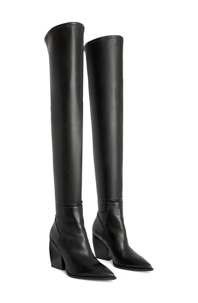 Allsaints Women's Lara Pointed Toe High Heel Boots In Black