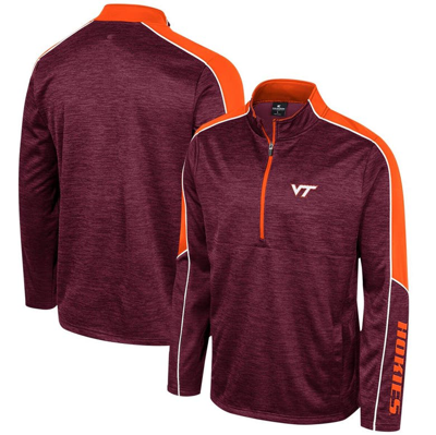 Colosseum Maroon Virginia Tech Hokies Marled Half-zip Jacket