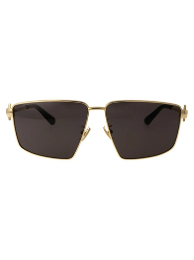 Bottega Veneta Bv1223s Sunglasses In 002 Gold Gold Grey