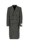 Dolce & Gabbana Double-breasted Wool Houndstooth Coat In Printed