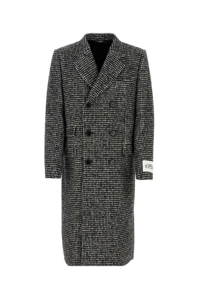 Dolce & Gabbana Embroidered Acrylic Blend Coat In Printed