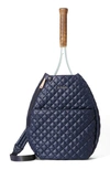 Mz Wallace Metro Diamond Quilted Racquet Sling Bag In Dawn