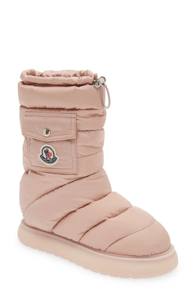 Moncler Gaia Nylon Midi Snow Boots In Pink