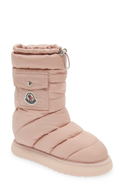 Moncler Gaia Pocket Padded Snow Boots In Pink
