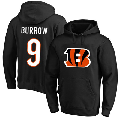 Fanatics Men's Joe Burrow Black Cincinnati Bengals Big And Tall Fleece Name And Number Pullover Hoodie