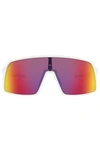 Oakley Sutro 137mm Prizm™ Wrap Shield Sunglasses In White