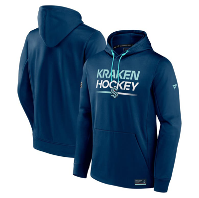 Fanatics Branded  Deep Sea Blue Seattle Kraken Authentic Pro Pullover Hoodie