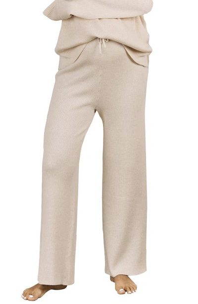 Angel Maternity Rib Drawstring Maternity Trousers In Cream