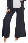 Angel Maternity Debra Wide Leg Maternity Pants In Navy